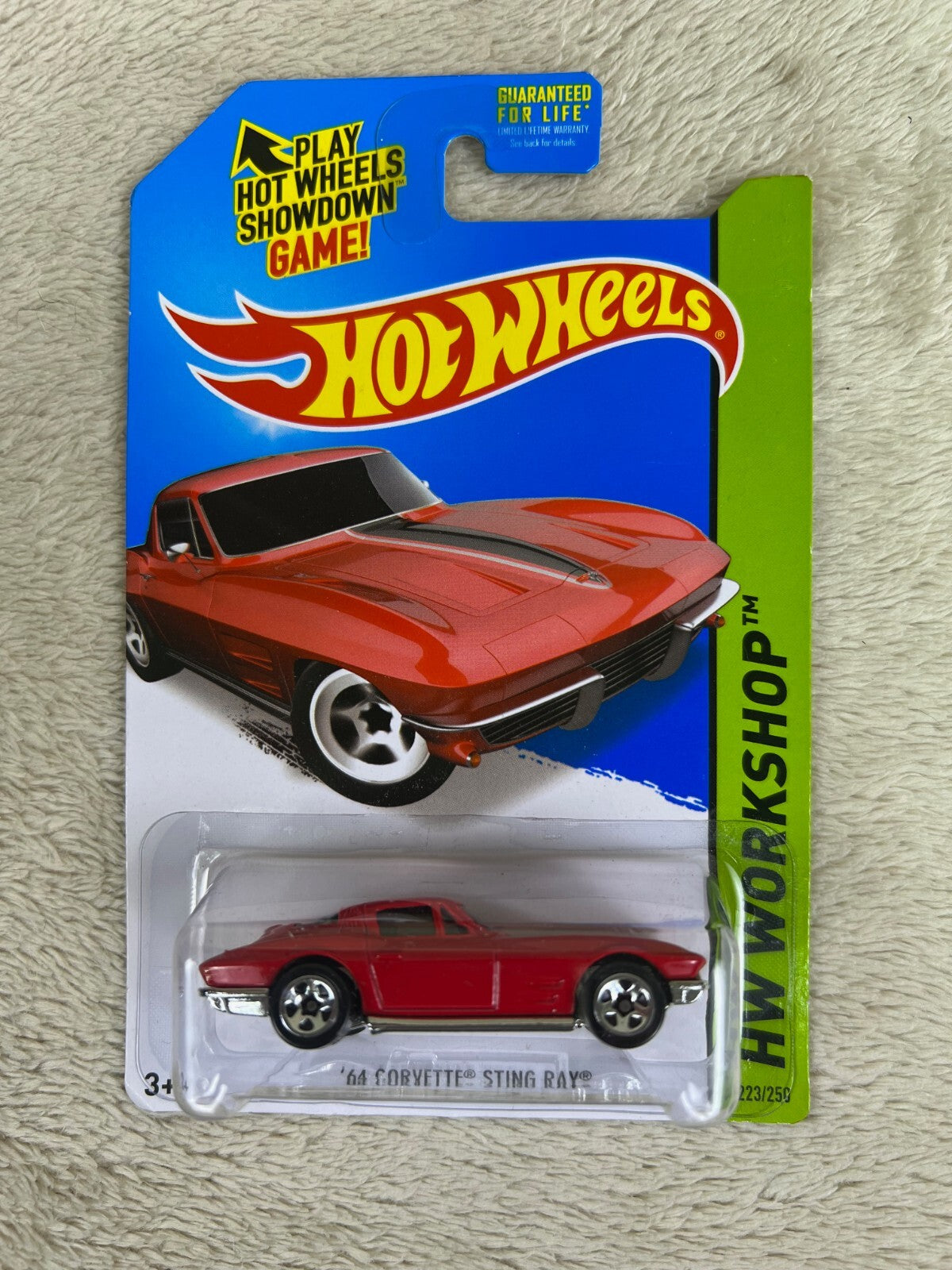 🔥🔥🔥🔥🔥2014 Hot Wheels HW Workshop '64 Corvette Sting Ray #223 Red HW12🔥🔥🔥