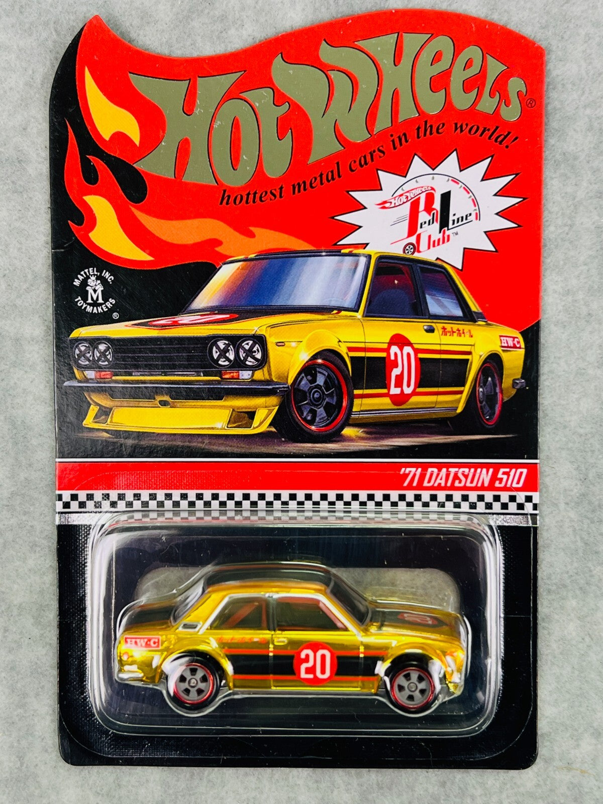 🎌🎌🎌Hot Wheels  RLC  '71 Datsun Bluebird 510  Gold 2118/15000 H11🎌🎌🎌