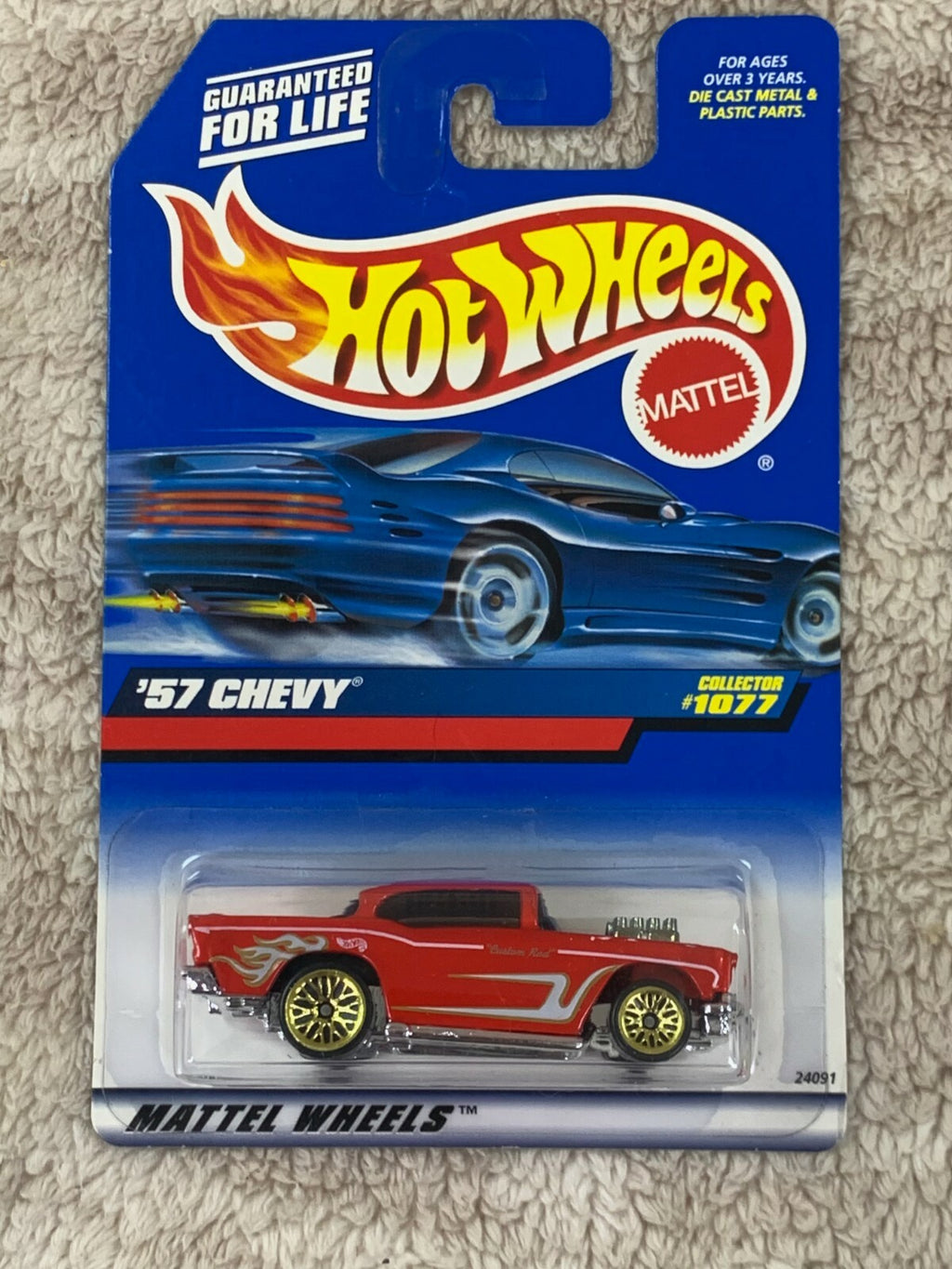 **Vintage 1976 Hot Wheels - Red ‘57 Chevy “Custom Rod” NIP #1077 year 1998 HW05*
