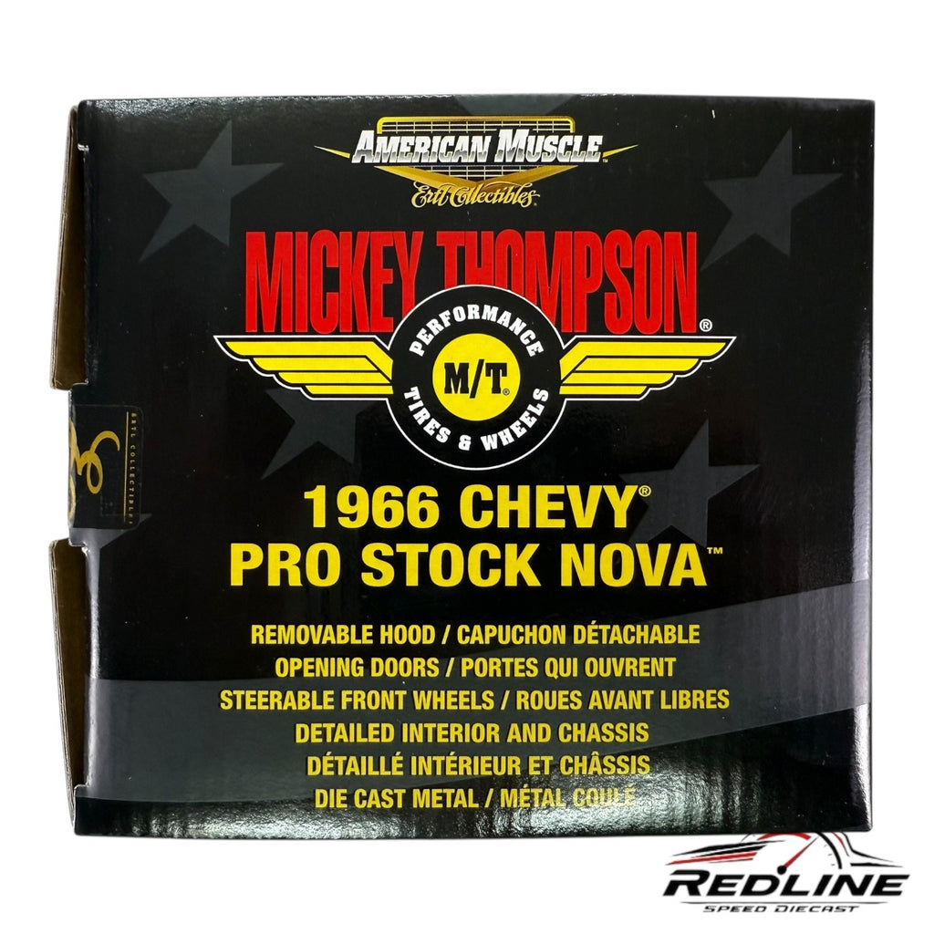 🇺🇸ERT LAmerican Muscle Mickey Thompson 1966 Chevy Pro Stock Nova 1:18 LN🇺🇸