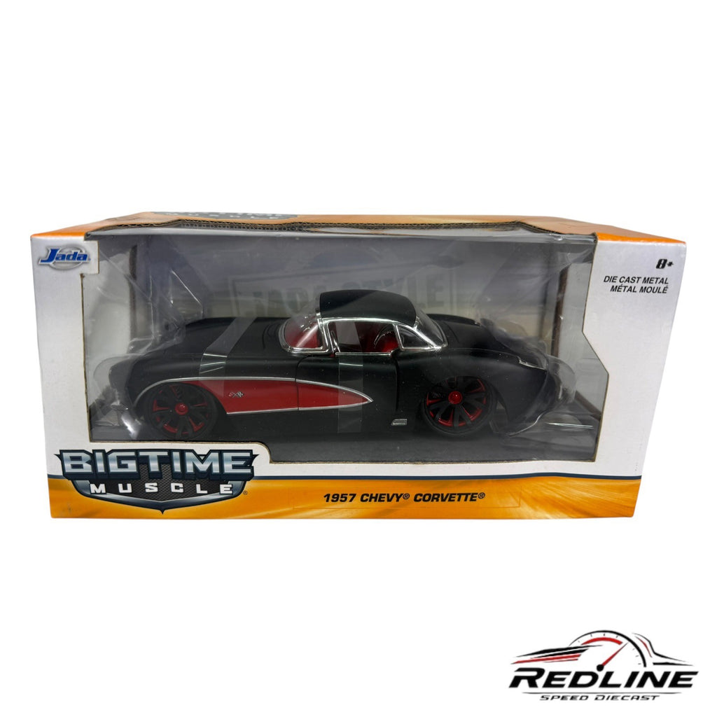 🇺🇸Jada Toys BIGTIME MUSCLE 1957 CHEVROLET CORVETTE 1:24 D1🇺🇸