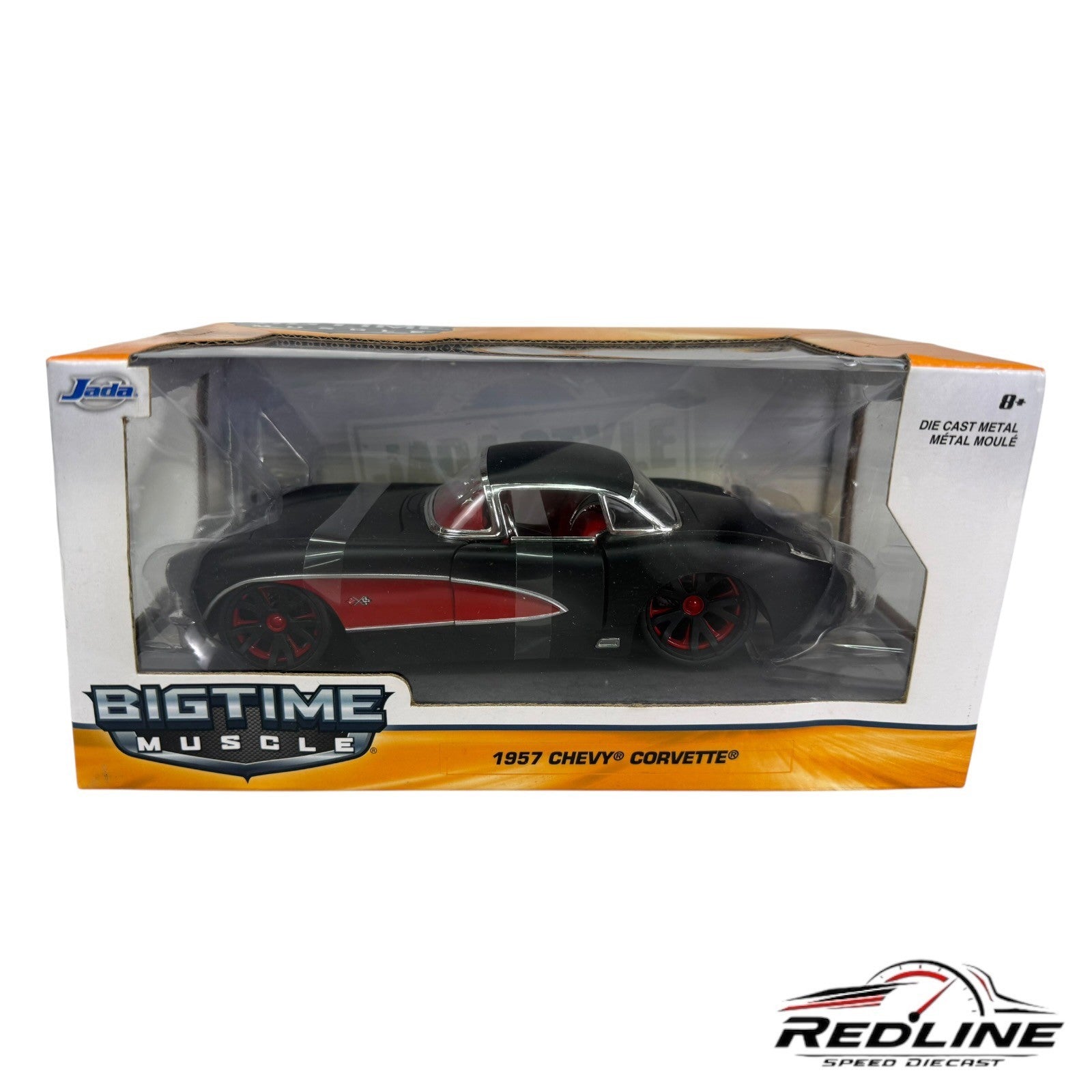 🇺🇸Jada Toys BIGTIME MUSCLE 1957 CHEVROLET CORVETTE 1:24 D1🇺🇸