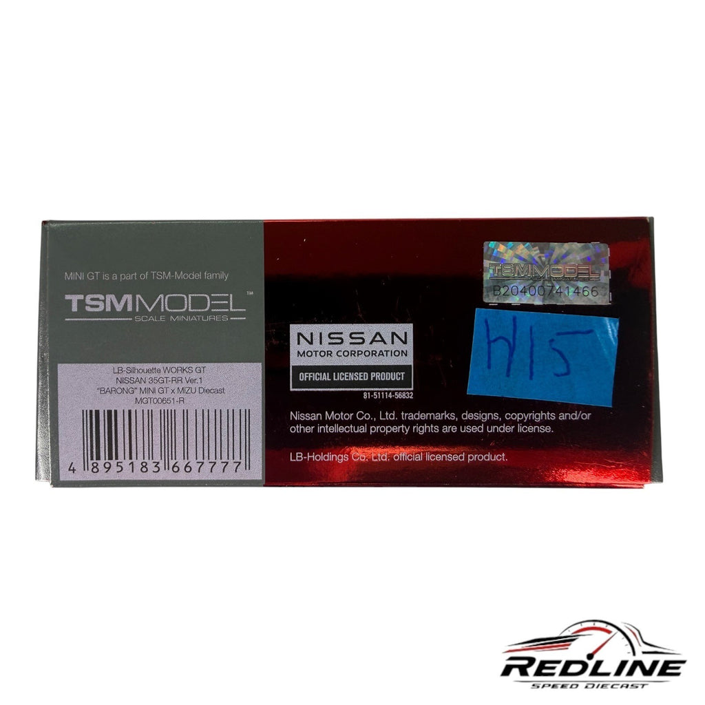 🎌🎌MINI GT LB-Silhouette WORKS GT Nissan 35GT-RR BARONG 1:64 H15🎌🎌