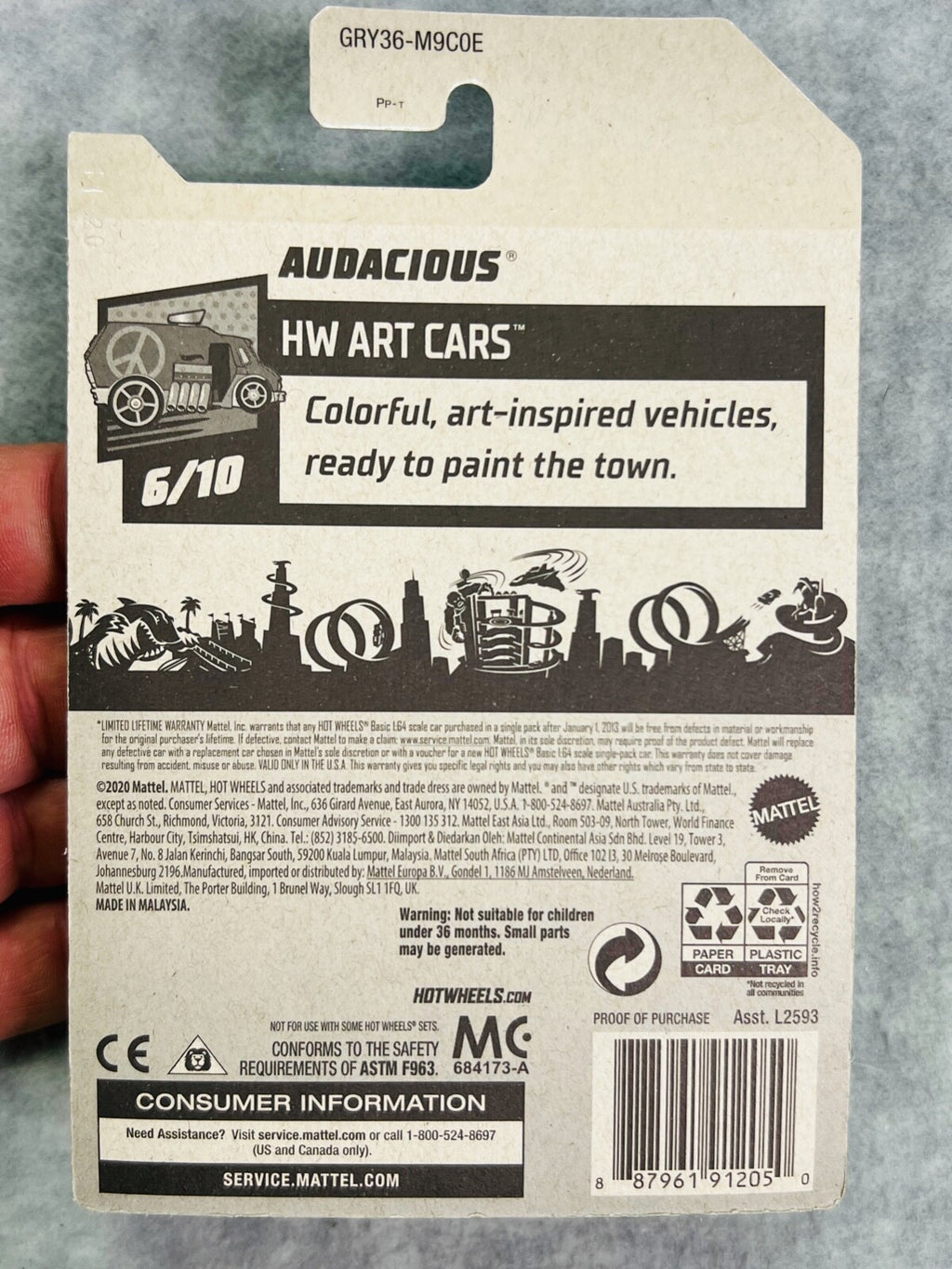 🔥🔥🔥Hotwheels Audacious HW Art Cars Red H25🔥🔥🔥