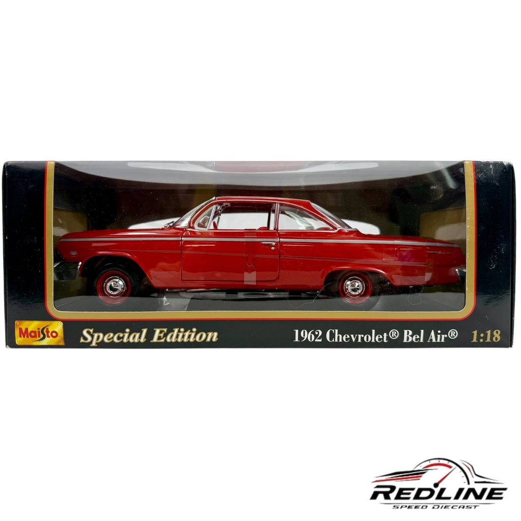 🇺🇸Maisto Special Edition 1962 White Chevrolet Bel Air 1:18 B3🇺🇸
