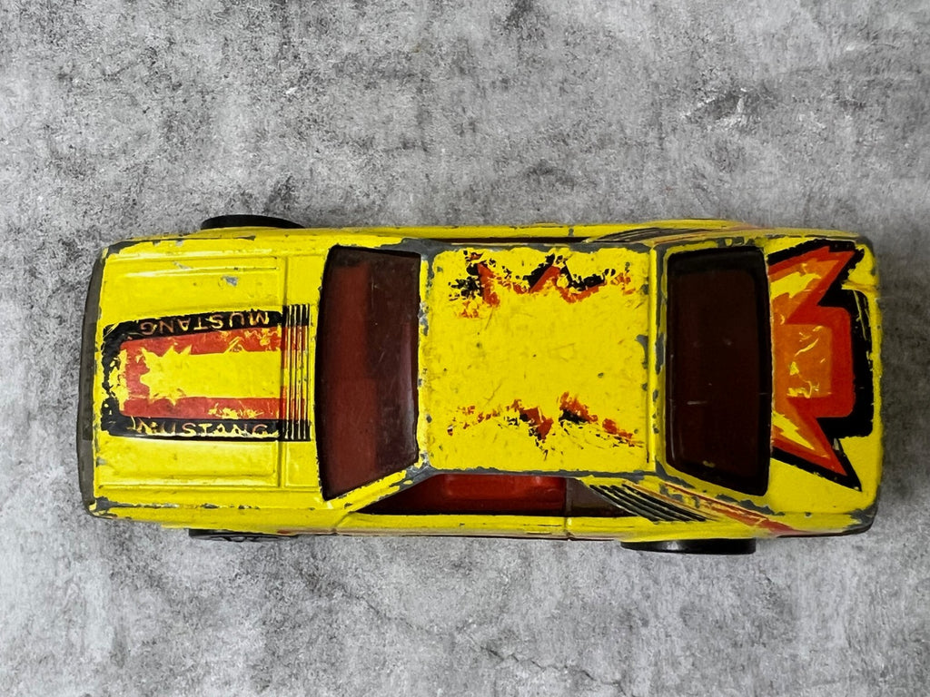 🐎🐎🐎Hot Wheels 1979-1981 Ford Turbo Mustang Yellow Fox Body Hong Kong C9🐎🐎🐎