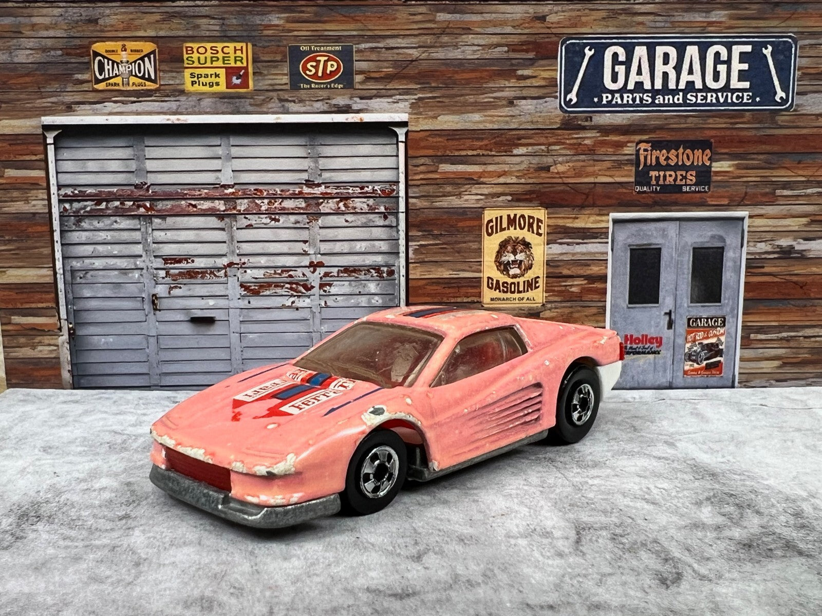 🇮🇹🇮🇹Hot Wheels Ferrari Testarossa Pink Color Racer Changers C9🇮🇹🇮🇹