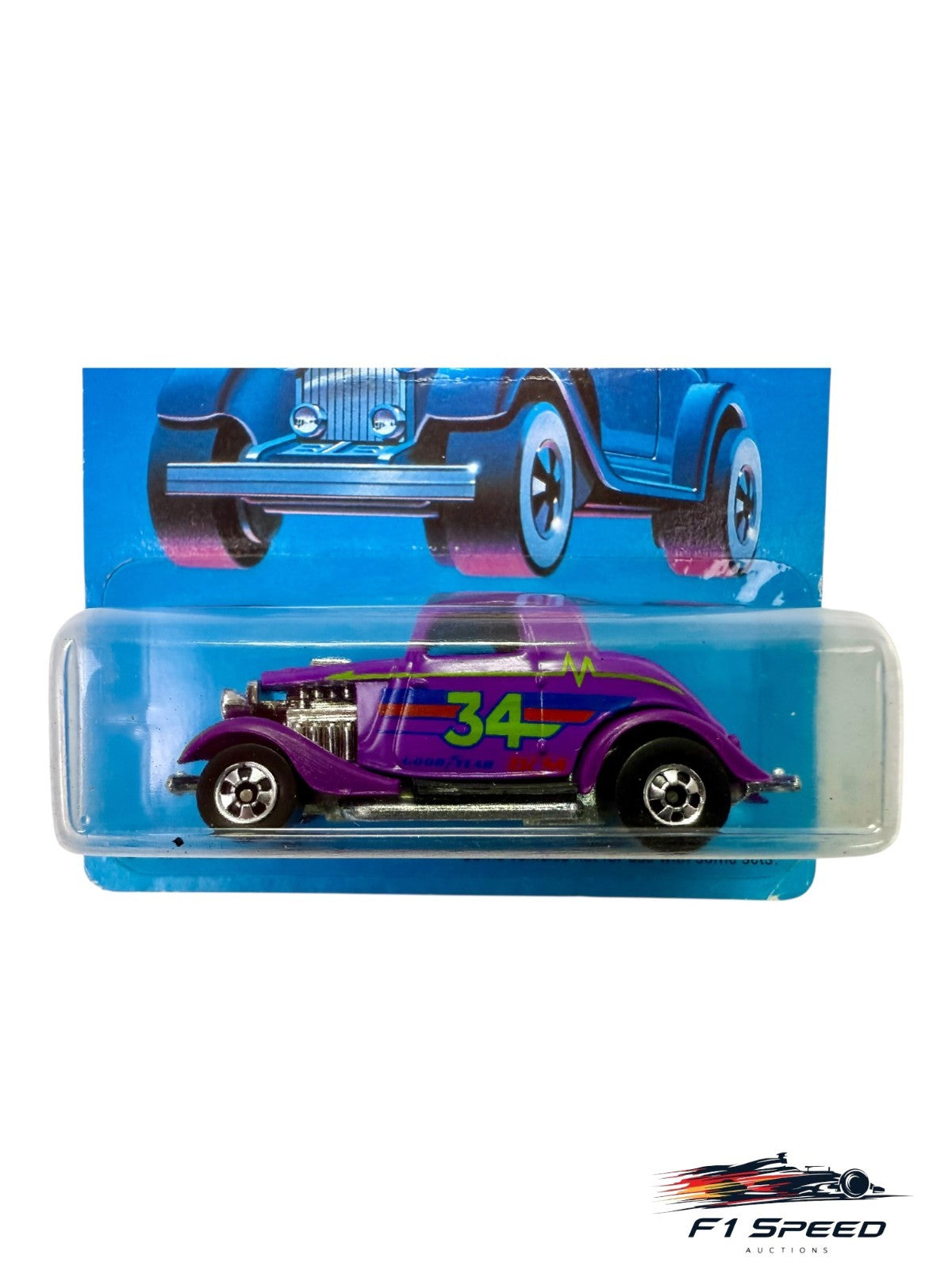 🔥🔥🔥1988 Hot Wheels Classics 3-Window '34 Purple H35🔥🔥🔥