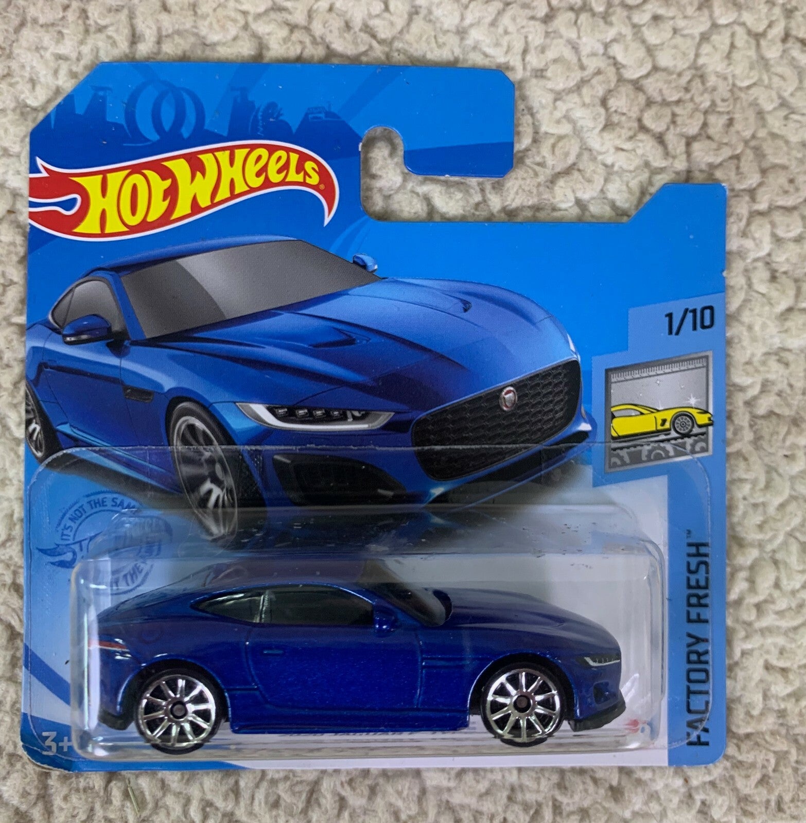 *Hot Wheels Jaguar F-Type 25/250 1/10 HW Factory Fresh Blue New Short Card HW06*