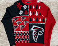 🏈Atlanta Falcons Nfl Team Apparel Mens Ugly Christmas Pullover Sweater Red M🏈
