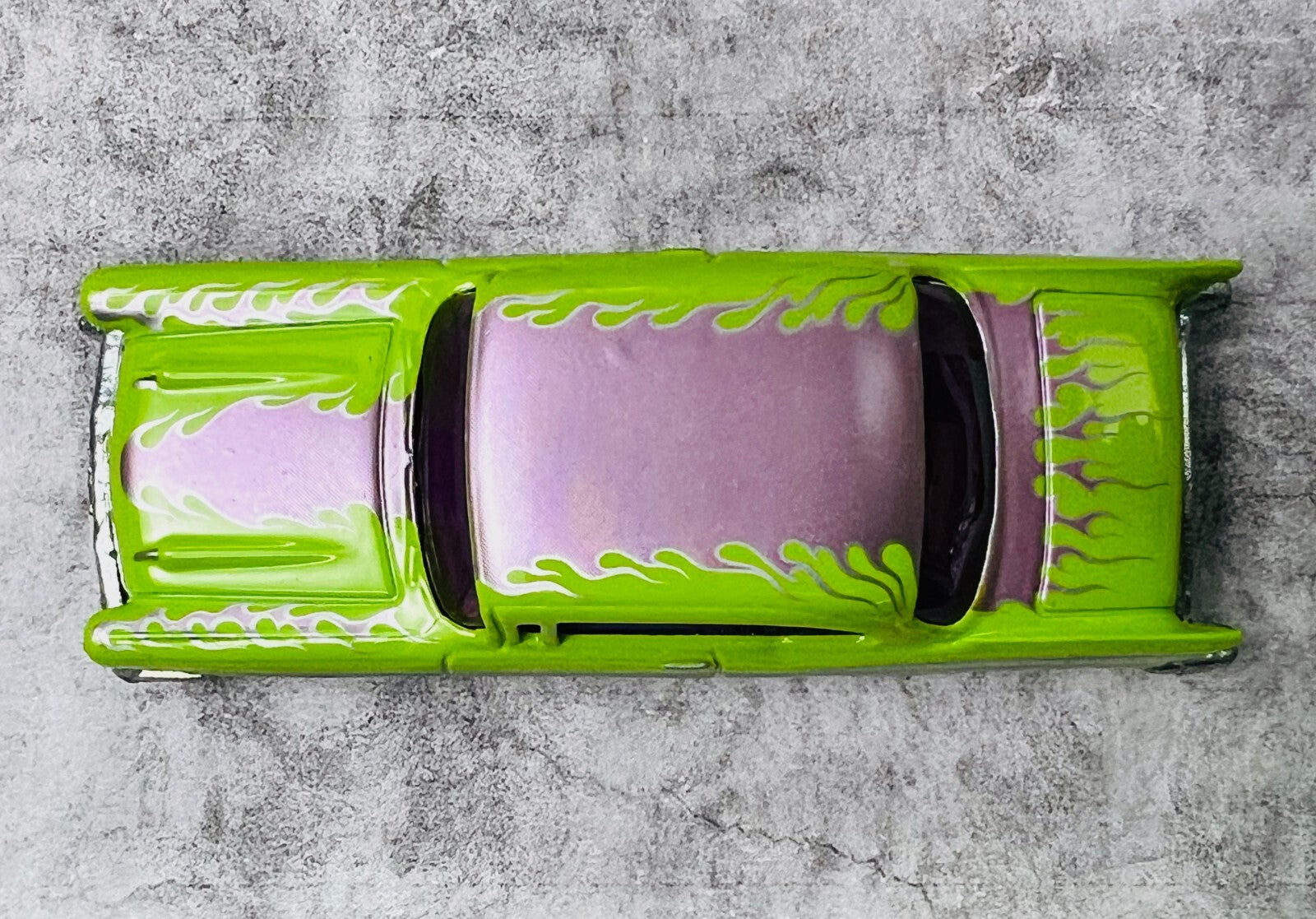 🇺🇸Hot Wheels Wayne's Garage Chase '57 CHEVY Bel Air Green/Purple C19🇺🇸
