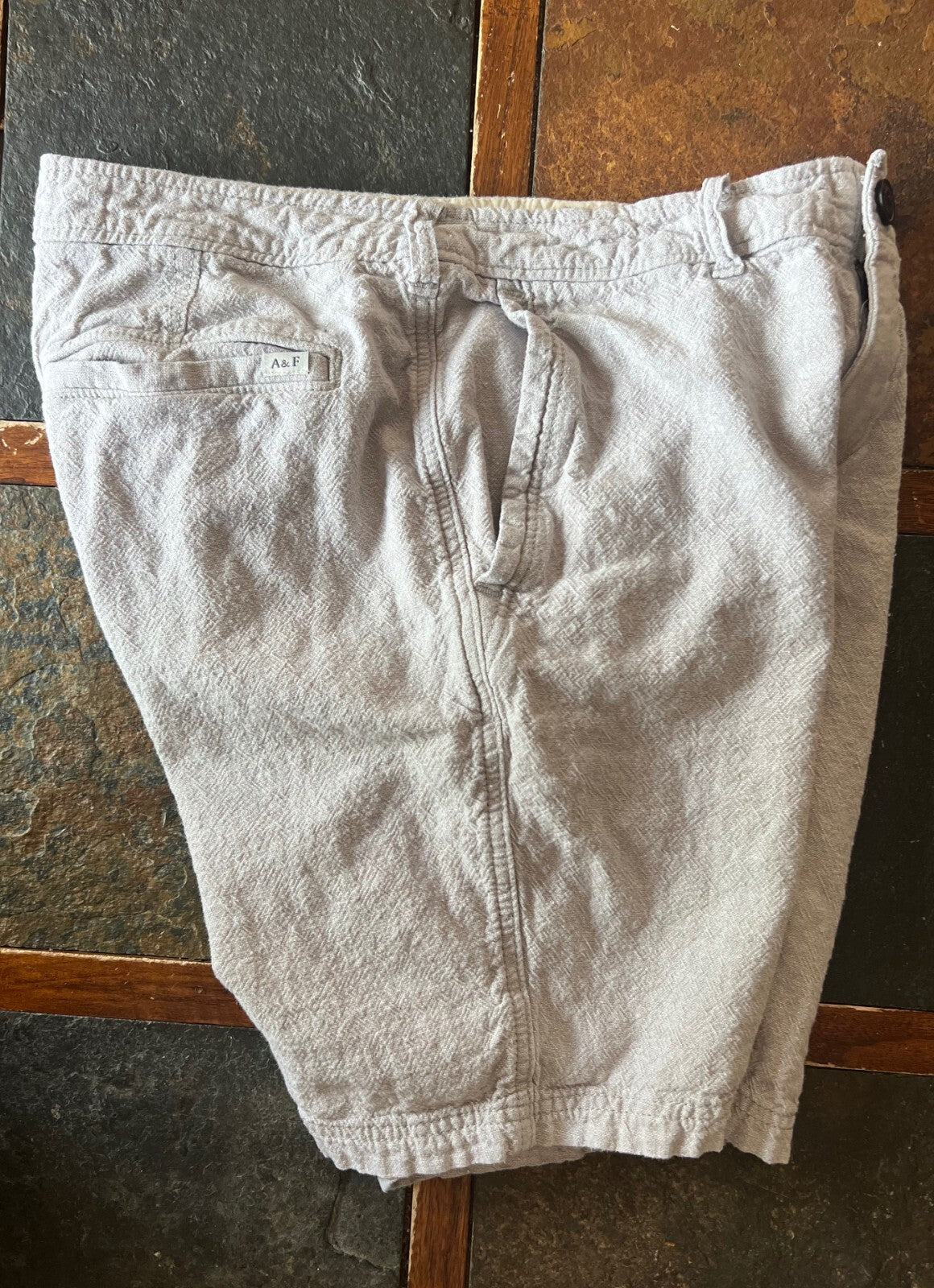 🩳🩳🩳Abercrombie & Fitch Vintage Chino Short Men's 33 Light Khaki U🩳🩳🩳