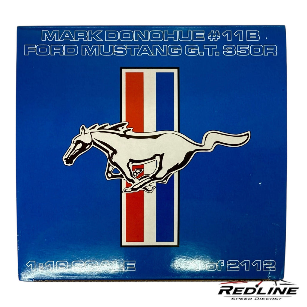 🇺🇸GMP Mark Donohue #11B Blue 1965 FORD MUSTANG G.T. 350R 1:18 GS🇺🇸