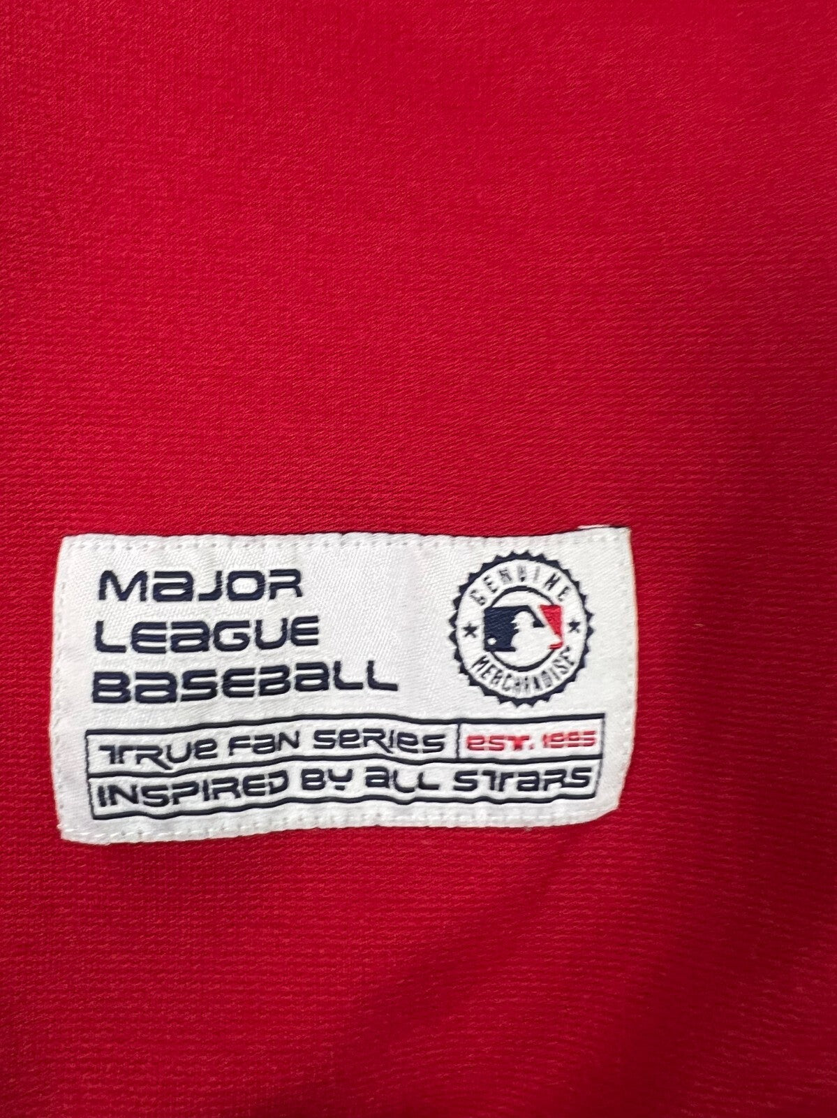 ⚾️⚾️⚾️True Fan MLB St Louis Cardinals Mens Size LG Red Short Sleeve Jersey⚾️⚾️⚾️