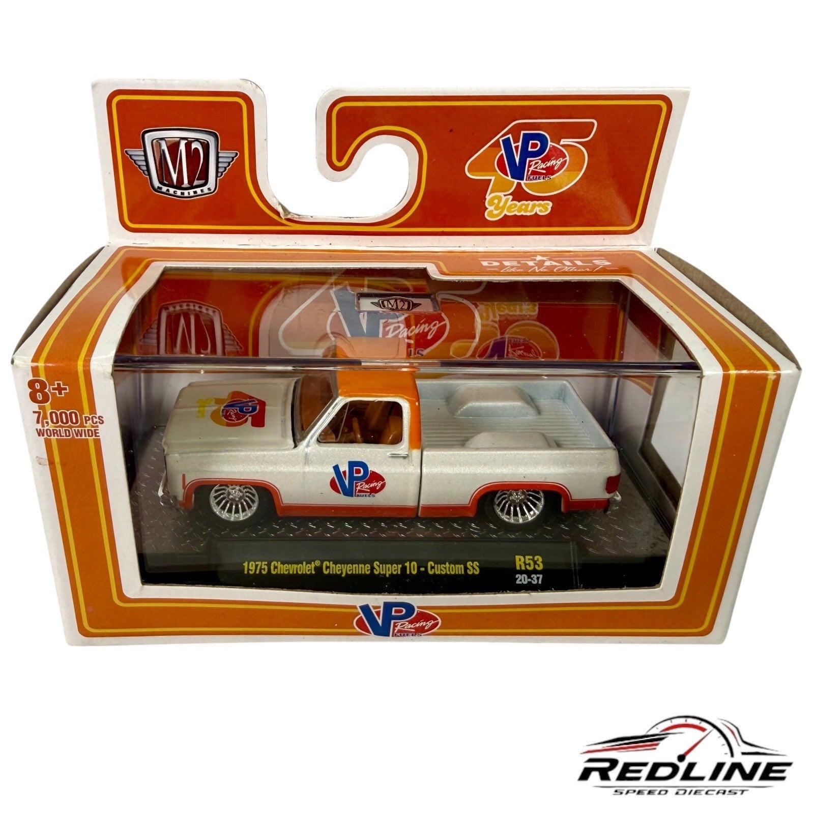 🇺🇸M2 Machines 1975 Chevrolet Cheyenne Super 10 Custom SS VP Racing R53 H15🇺🇸