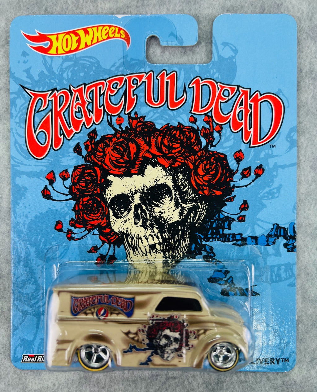 ☮️☮️☮️Grateful Dead Hot Wheels Dairy Delivery Truck Real Riders H34☮️☮️☮️
