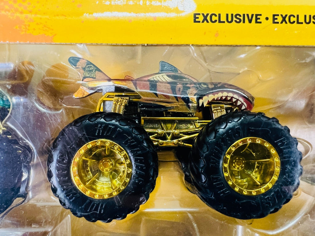 🔥Hot Wheels Monster Trucks 50 Bigfoot Trophy Champions Rare Exclusive GOLD Set