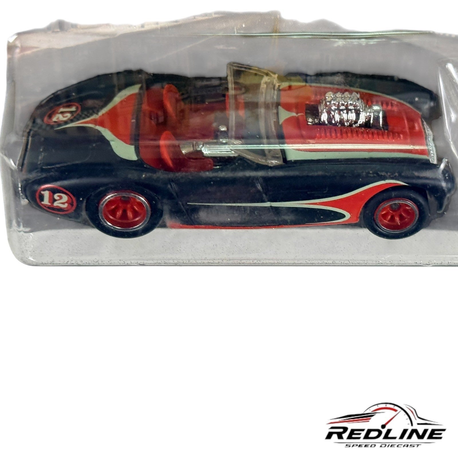 🇺🇸Hot Wheels Boulevard Austin Healey Legends Real Riders Black H13🇺🇸