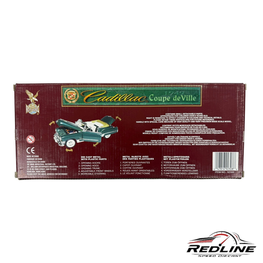 🦅🦅🦅Road Legends 1949 Cadillac Coupe de Ville Green 1:18🦅🦅🦅