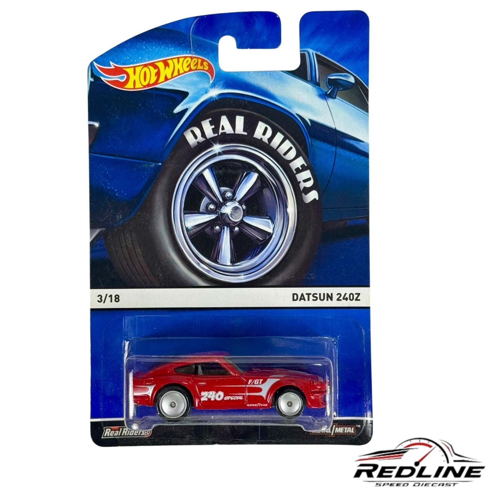 🎌🎌Hot Wheels Real Riders Datsun 240Z Red H13🎌🎌