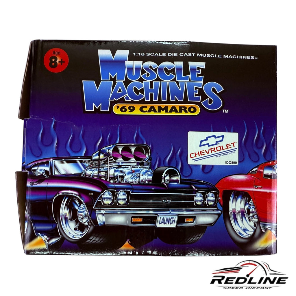 🇺🇸🇺🇸Funline Muscle Machines 1969 Chevrolet Camaro Black 1:18 TV🇺🇸🇺🇸