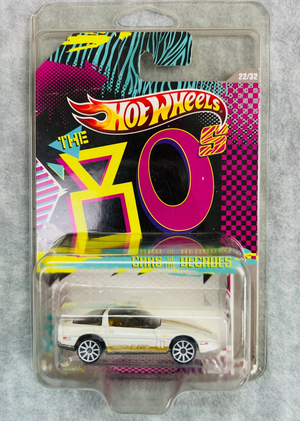 🇺🇸🇺🇸Hot Wheels Cars Of The Decades '80s Corvette Pearl White H23🇺🇸🇺🇸