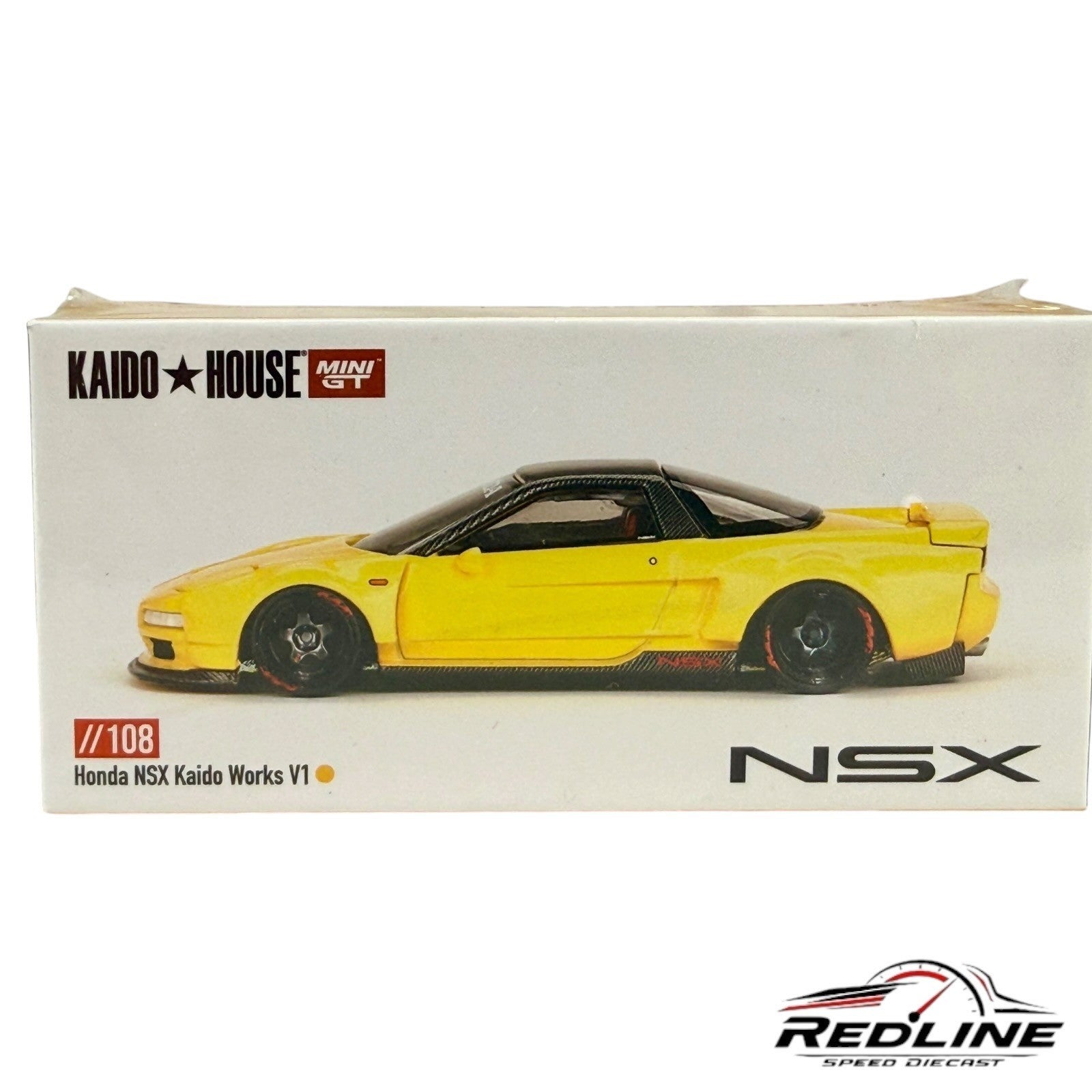🎌Kaido House Honda NSX Kaido Works V1 Yellow Mini GT #108 Sealed H3🎌