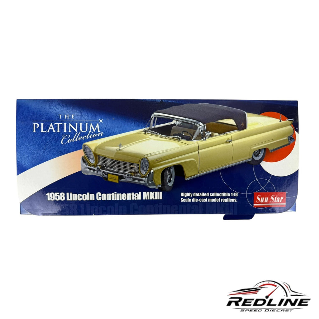 🇺🇸Sun Star Platinum Collection Green1958 Lincoln Continental MK III 1:18 GE