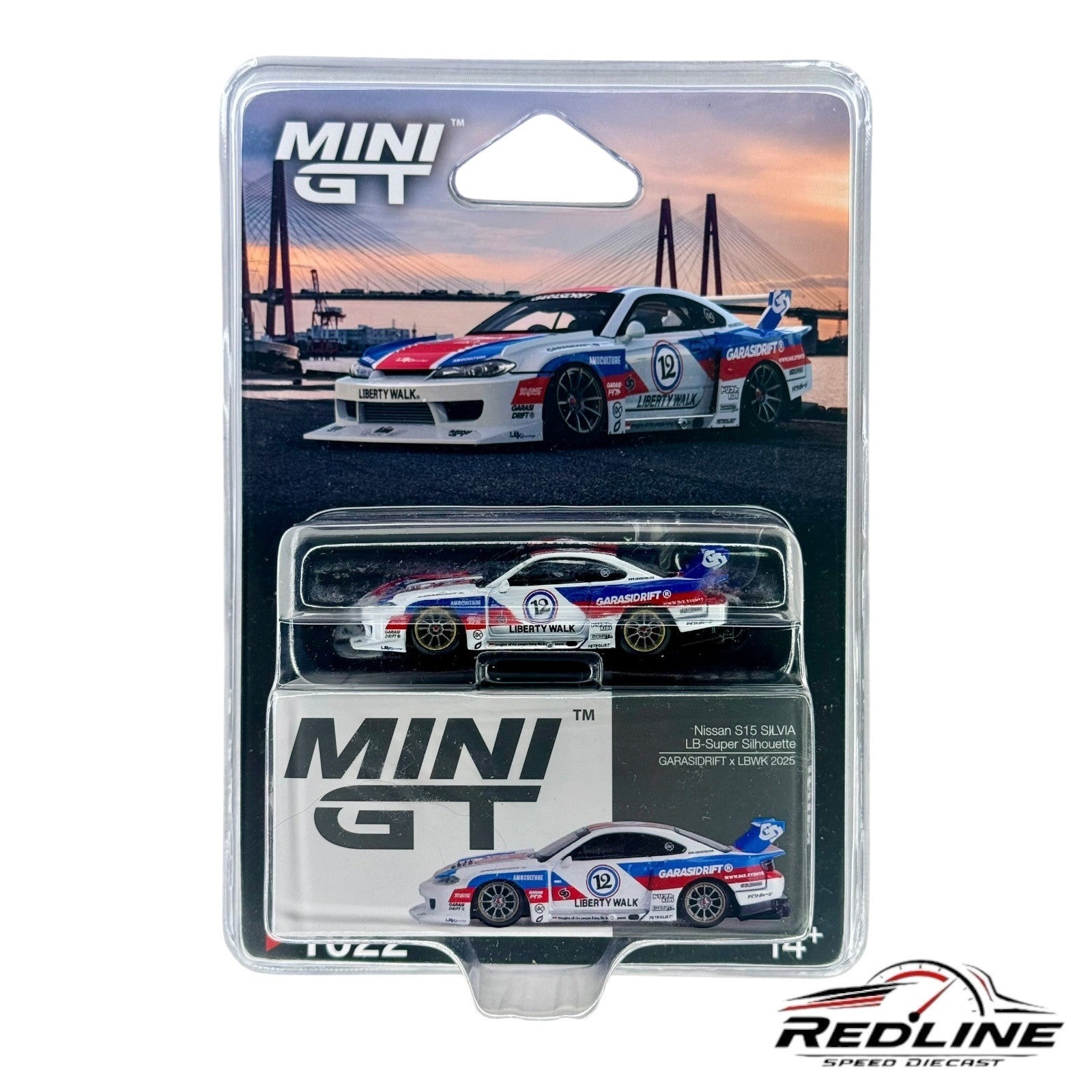 🎌Mini GT Nissan LB-Super Silhouette S15 SILVIA GARASIDRIFT x LBWK 2025 H14🎌