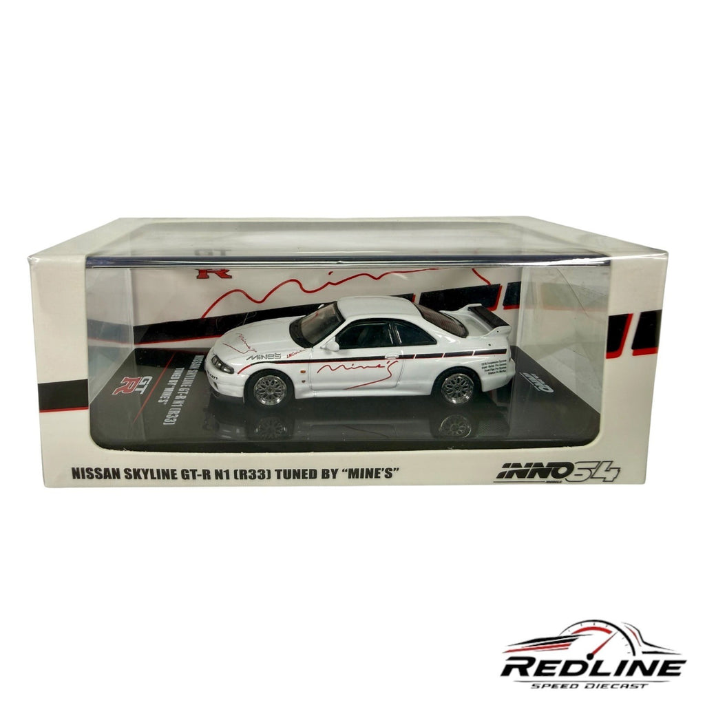 🎌🎌Inno64 Nissan GT-R N1 R33 Tuned By Mines Silver 1:64 H1🎌🎌