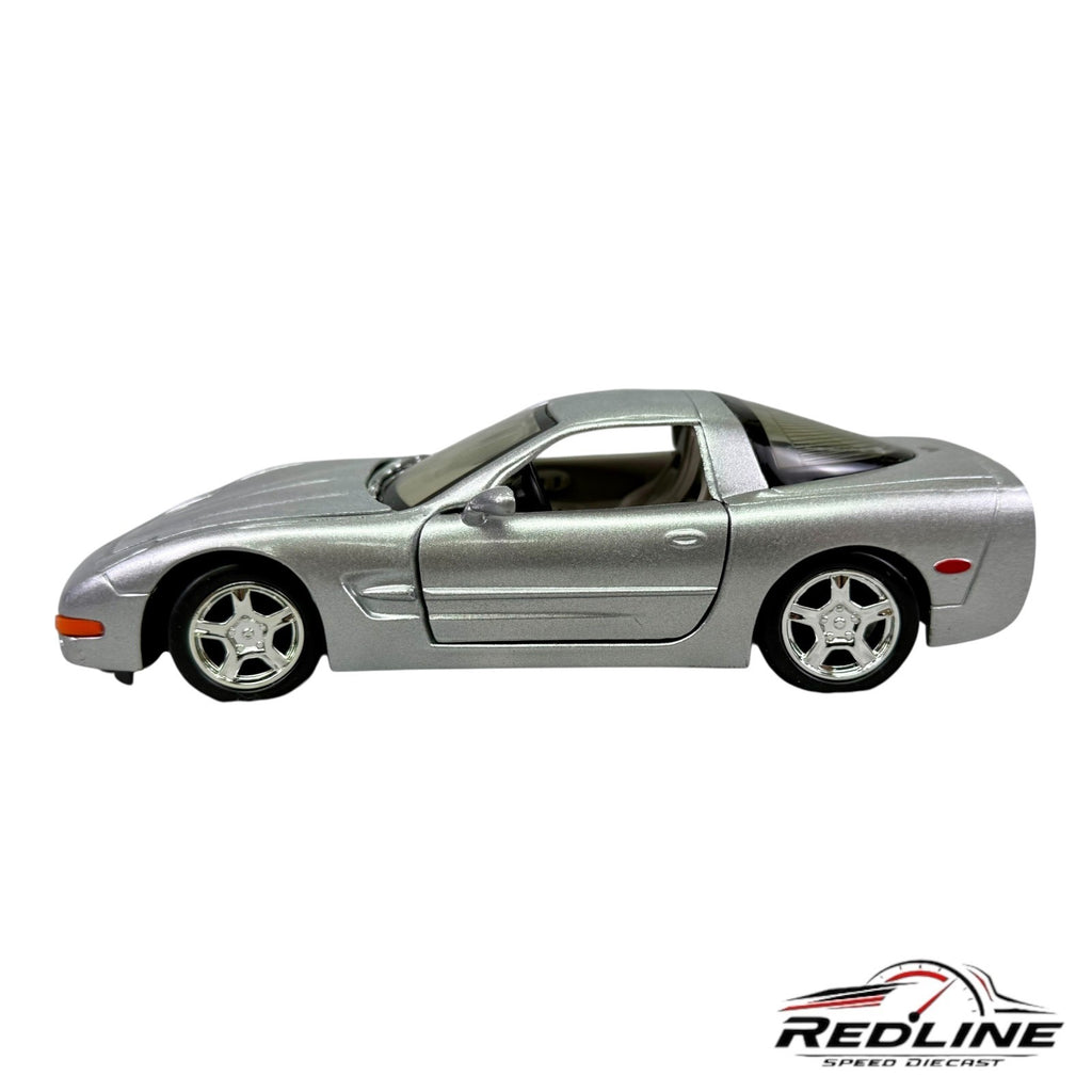 🇺🇸🇺🇸Motormax Dealership Edition 1997 Chevrolet Corvette Silver 1:24🇺🇸🇺🇸
