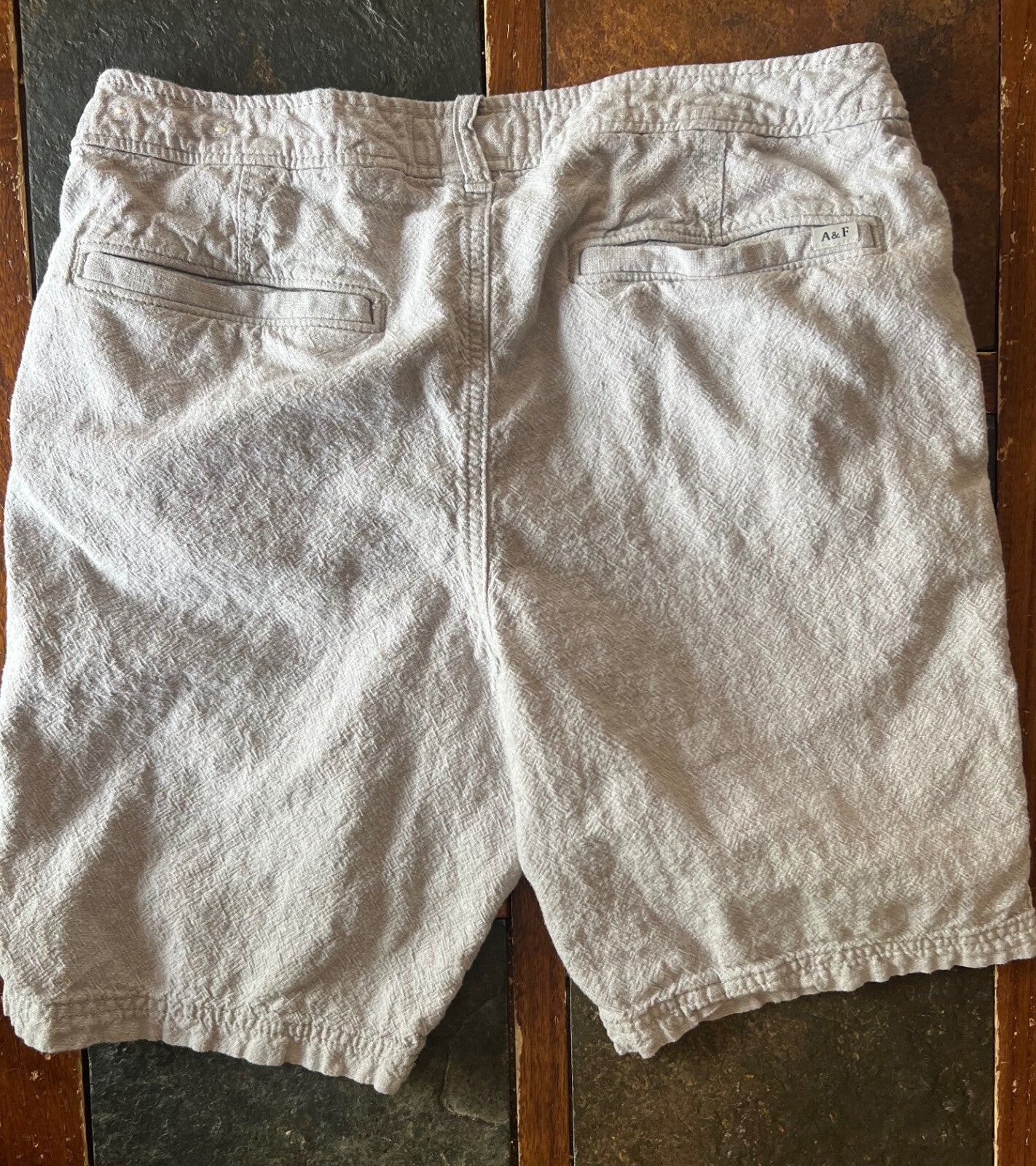 🩳🩳🩳Abercrombie & Fitch Vintage Chino Short Men's 33 Light Khaki U🩳🩳🩳