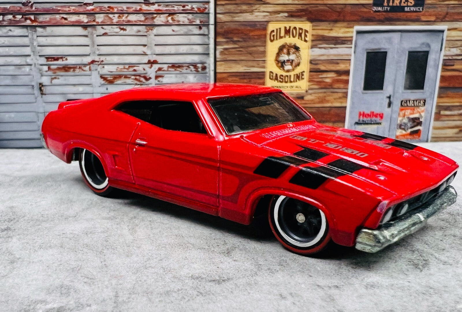 🇺🇸🇺🇸Hot Wheels Garage '73 Ford Falcon XB Metal Real Riders Red C4🇺🇸🇺🇸