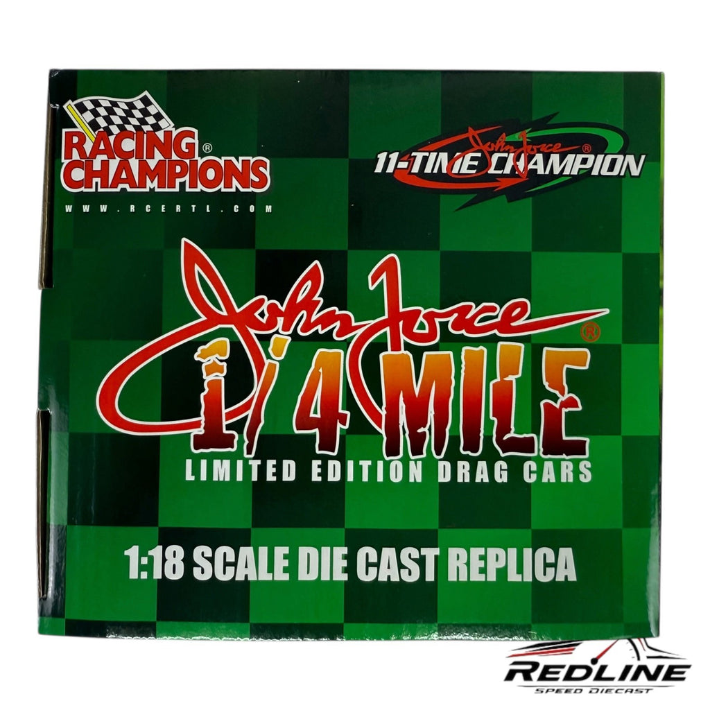 🇺🇸Racing Champions John Force 1967 Ford Mustang Chrome Chase 1:18 LN🇺🇸