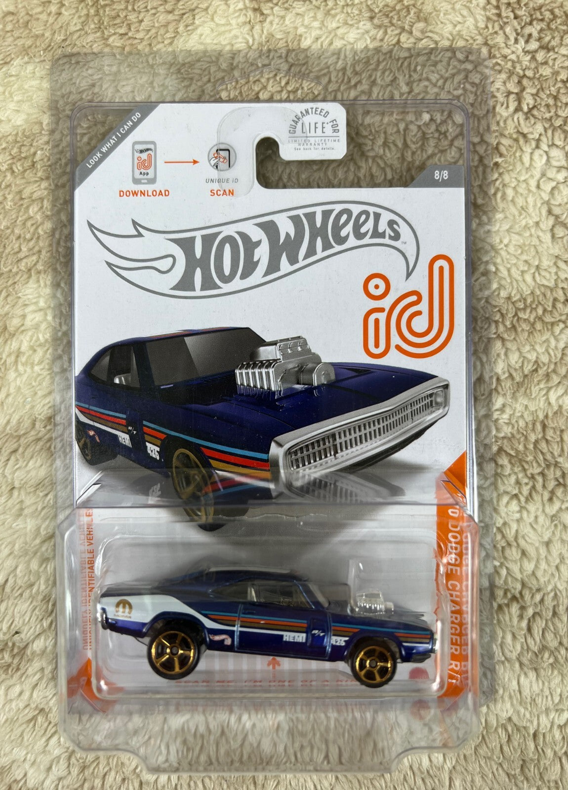 🔥🇺🇸 Hot Wheels ID CHASE '70 Dodge Charger R/T Blue HEMI 426 #8/8 HW14🇺🇸🔥