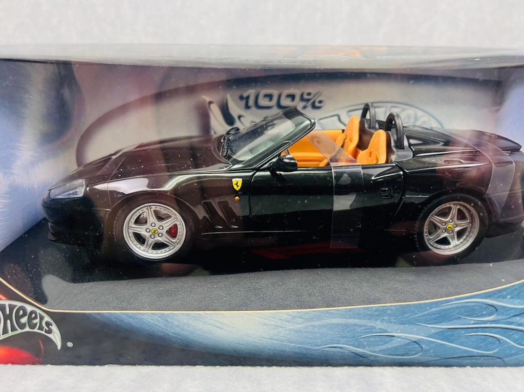 🇮🇹 Hot Wheels 100% Ferrari 550 Barchetta Pininfarina Black 1:18 Scale🇮🇹