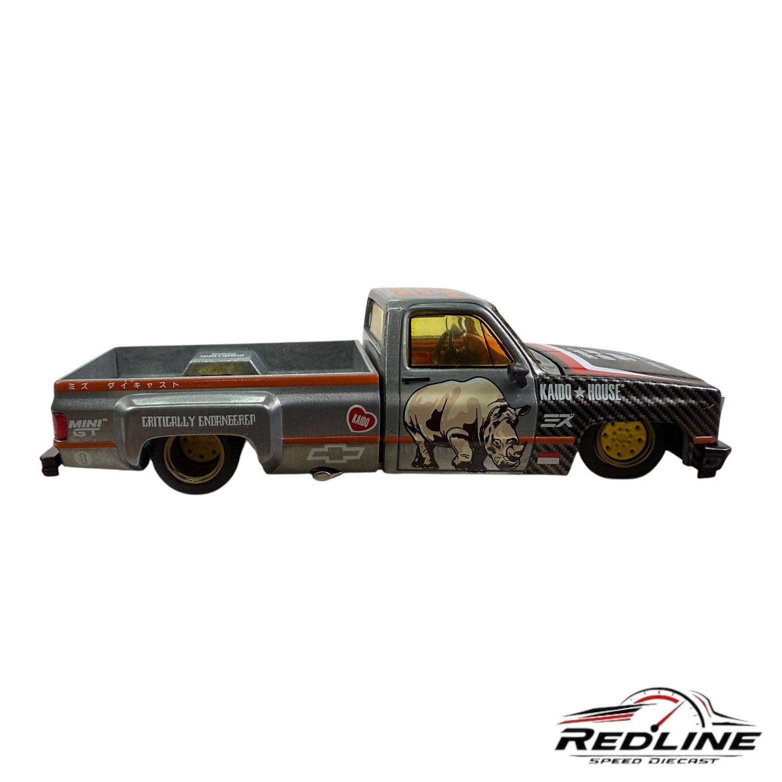 🇺🇸Kaido House x Mizu Diecast Chevy Silverado Sumatran Rhino #153 1:64 CHASE H1