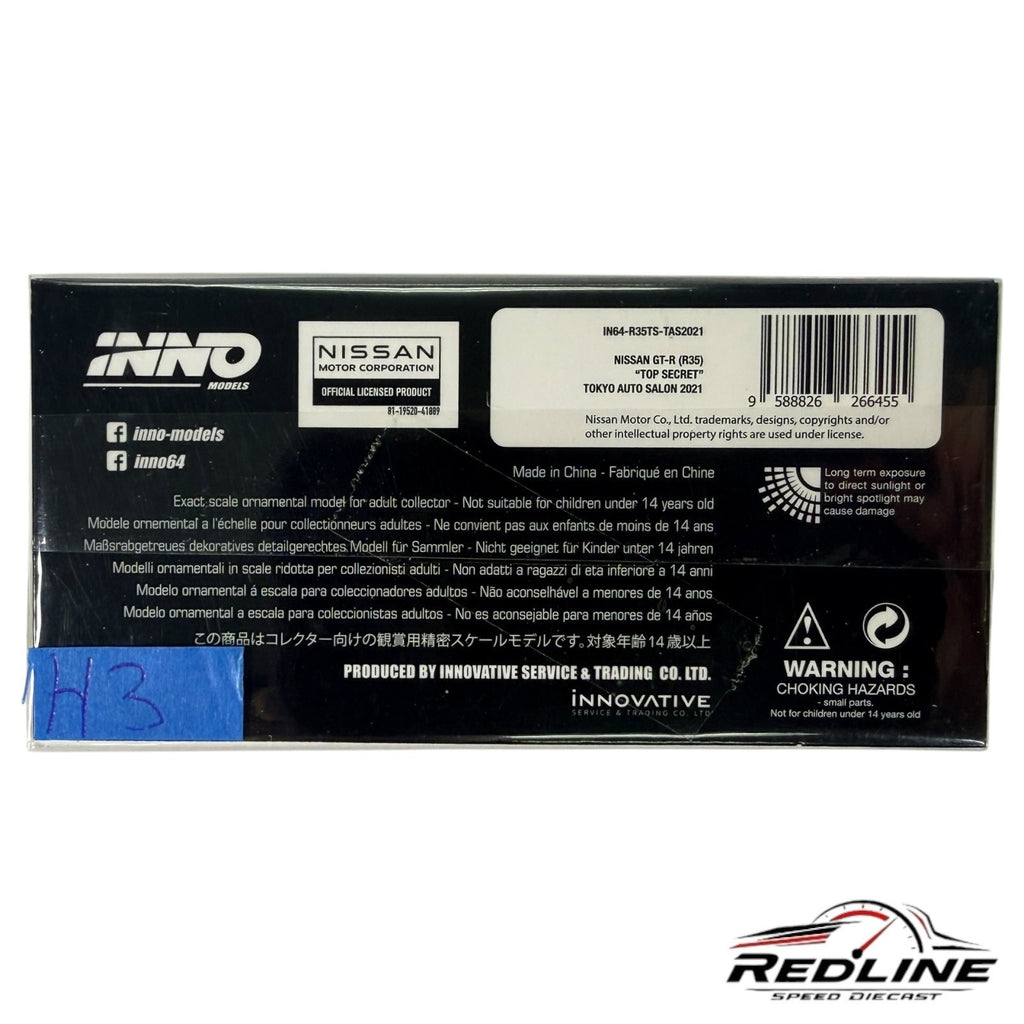 🎌🎌INNO64 Nissan GT-R R35 Top Secret 2021 Tokyo Auto Salon 1:64 H3🎌🎌
