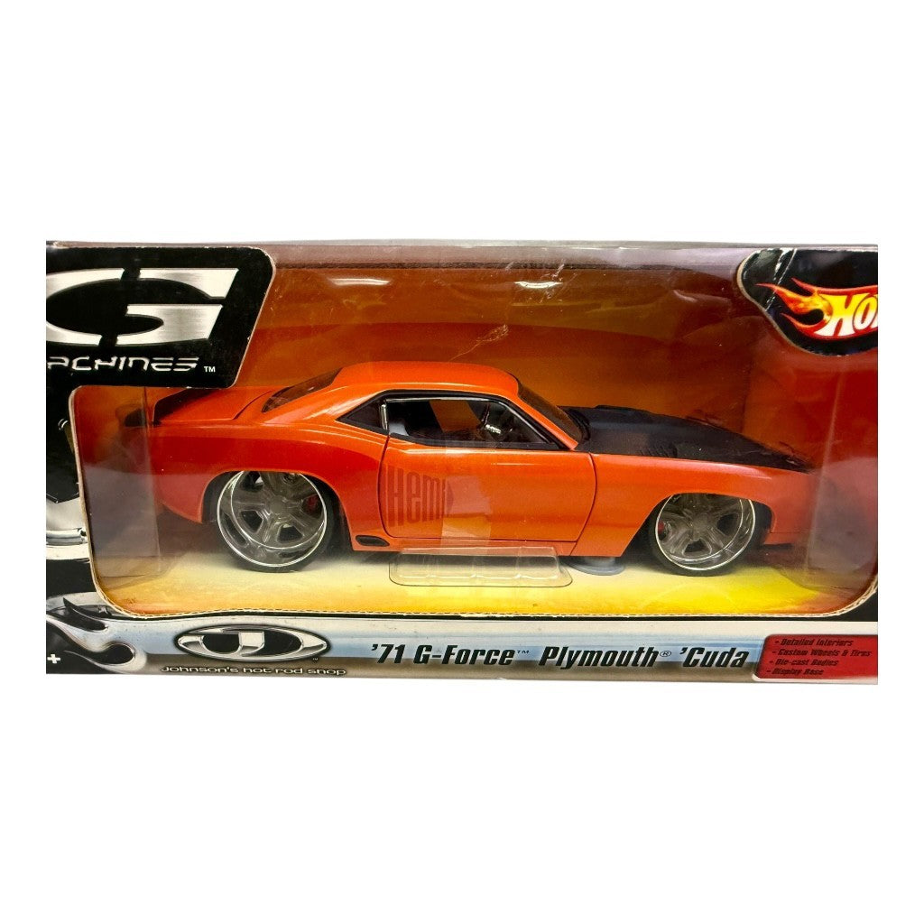 🇺🇸🇺🇸HOTWHEELS G-Machines '71 G-Force Plymouth Cuda Orange 1:24🇺🇸🇺🇸