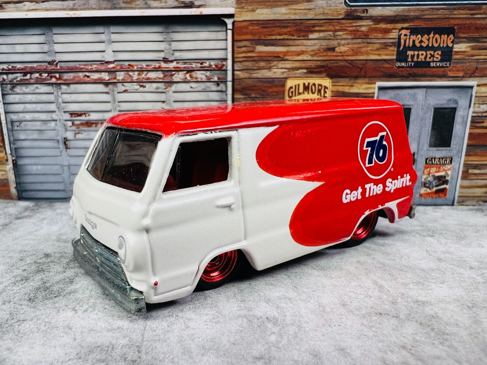 🇺🇸Hot Wheels Slick Rides '66 Dodge A100 Get the Spirit 76 Real Riders C18🇺🇸