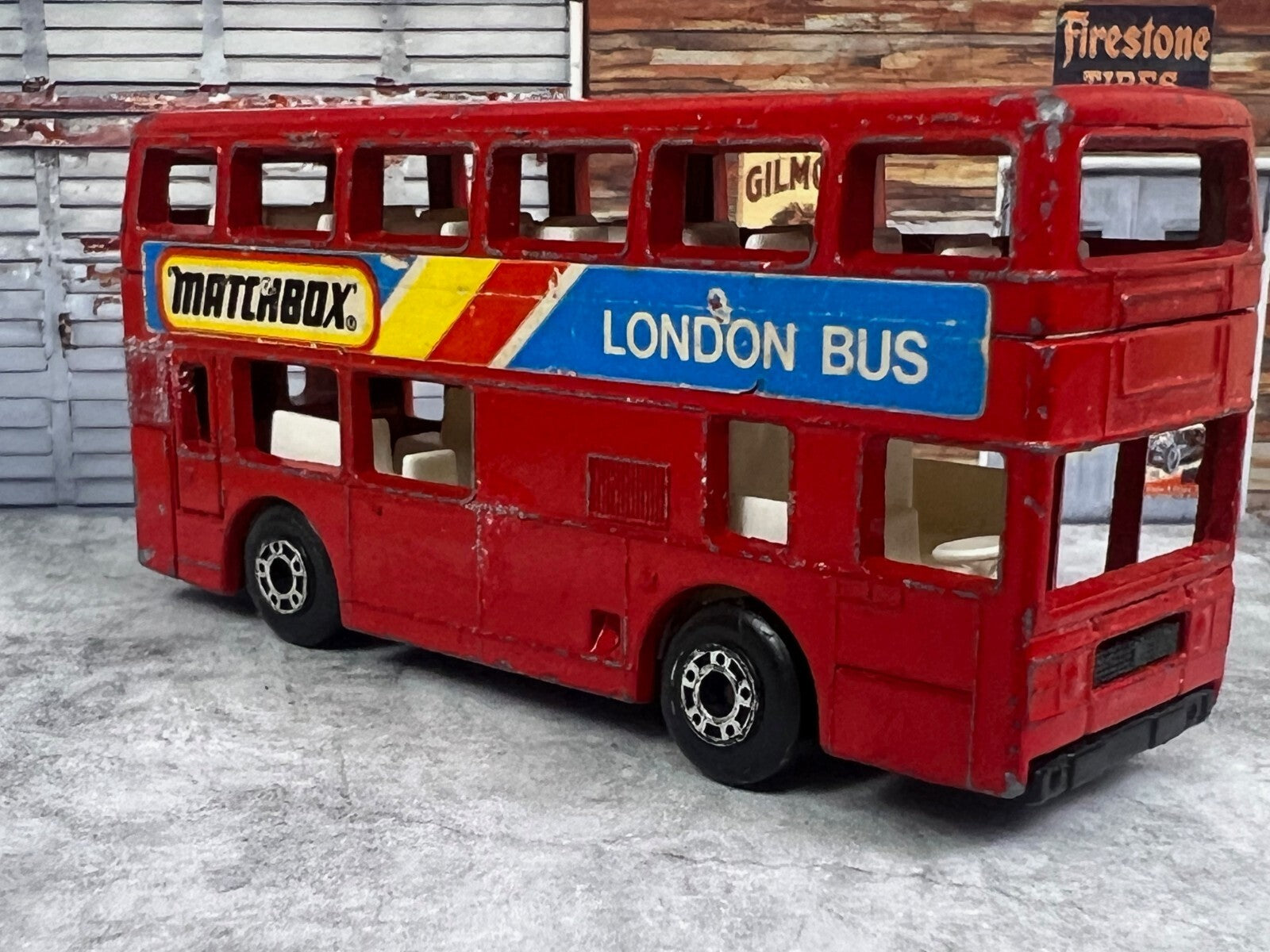 🇬🇧🇬🇧Vintage Matchbox London Bus Diecast  1/124 C3🇬🇧🇬🇧
