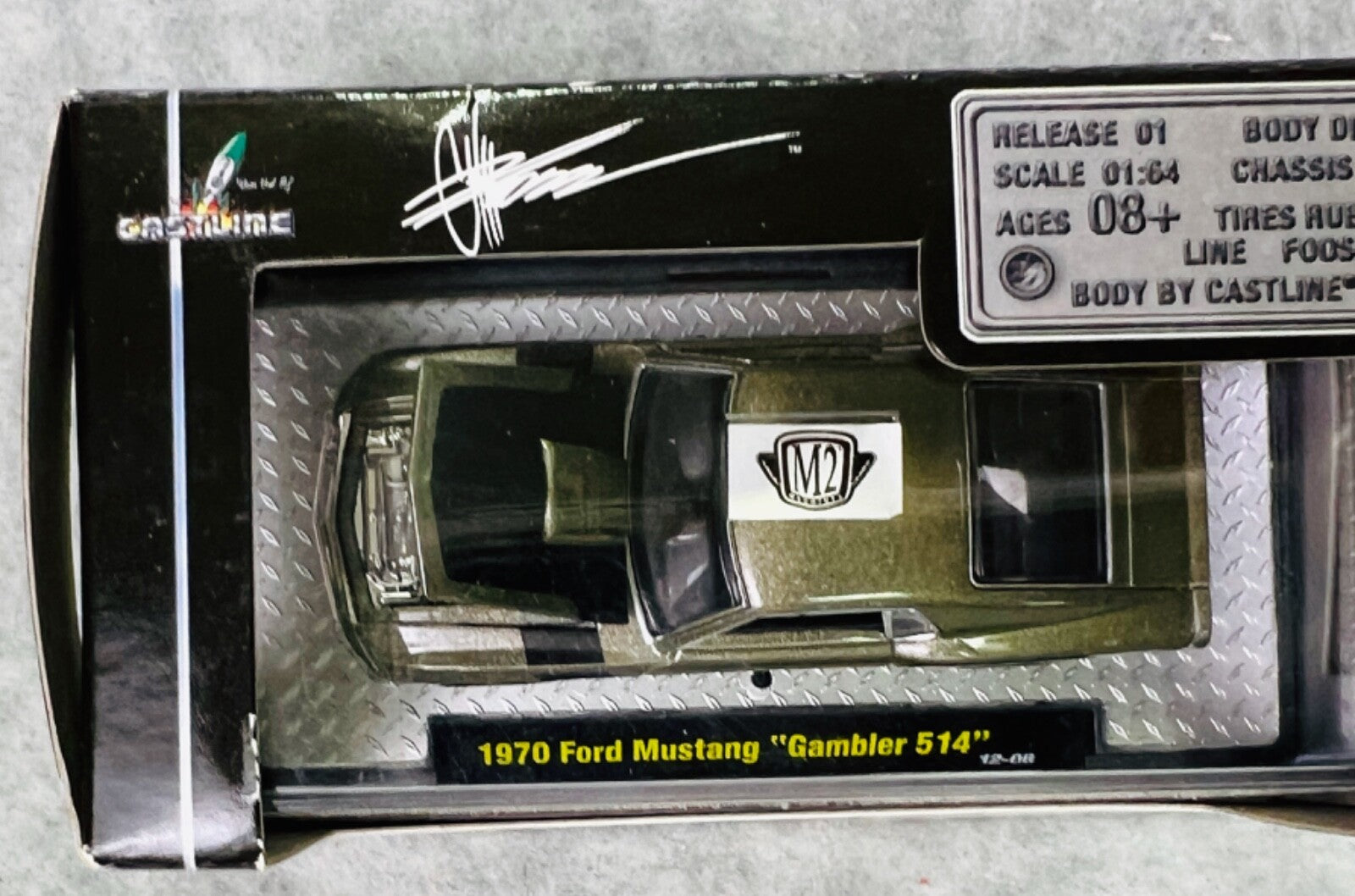 🐎🐎🐎M2 Machines 1970 Ford Mustang Foose Gambler 514 Die Cast Car H26🐎🐎🐎