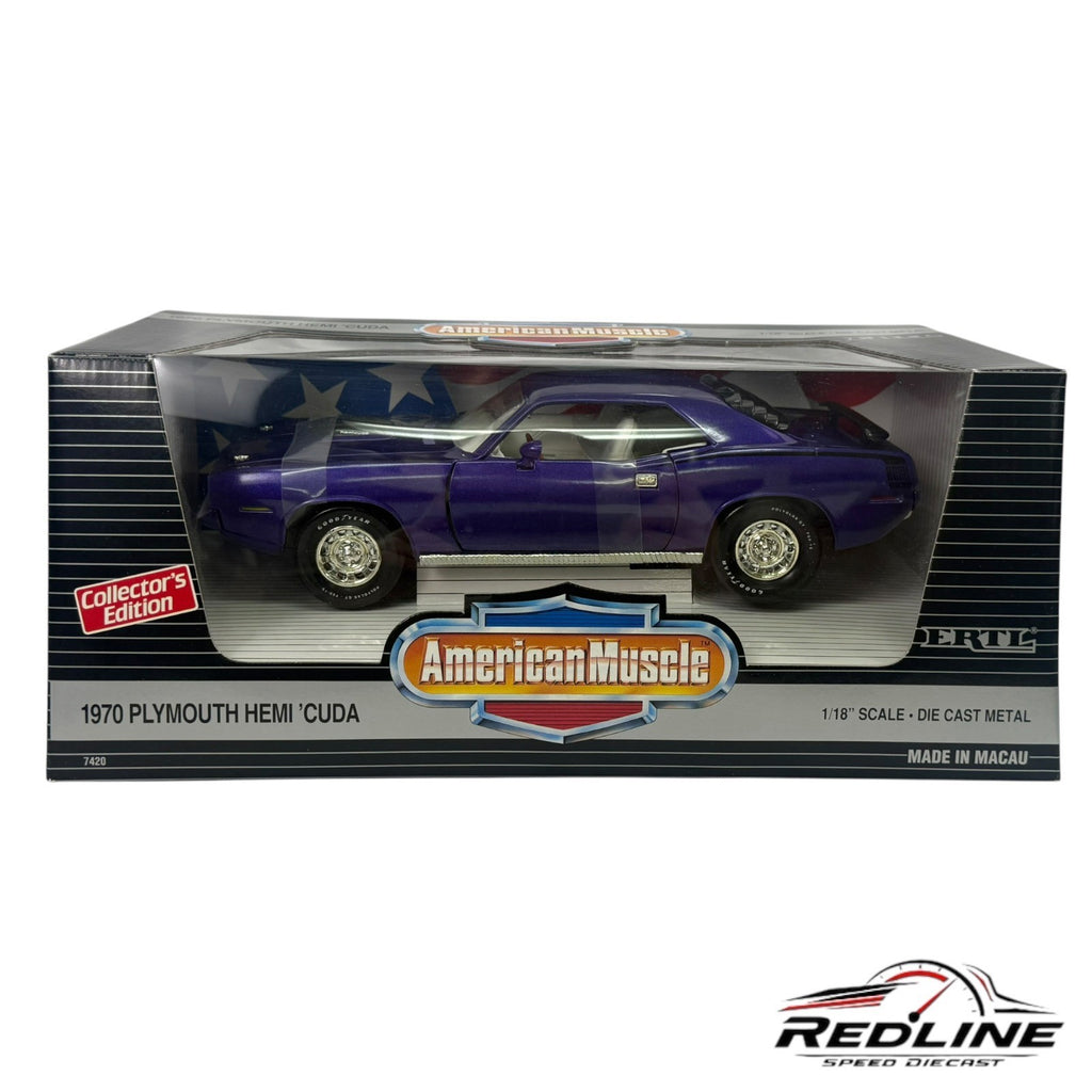 🇺🇸Ertl American Muscle 1970 Plymouth Hemi Cuda 1995 Mopar Nats 1:18 C1🇺🇸