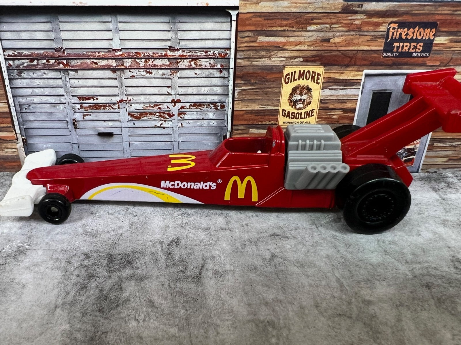 🏁🏁🏁1993 McDonald's Happy Meal Toy Mattel Hot Wheels Dragster C8🏁🏁🏁