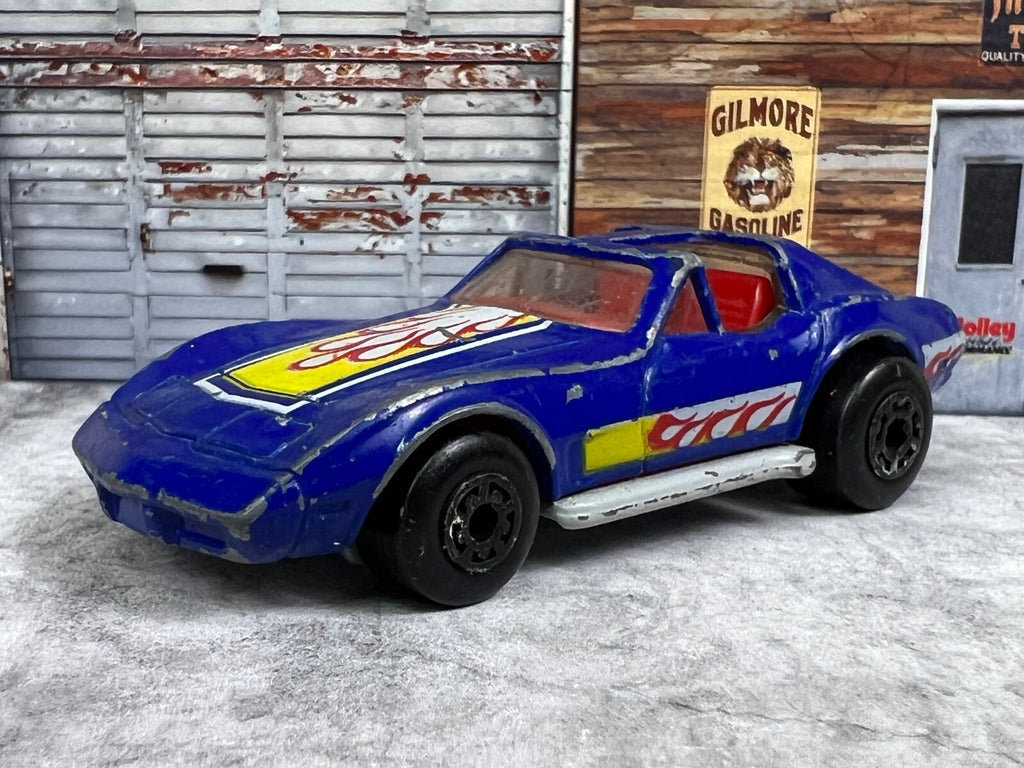 🇺🇸🇺🇸Matchbox Superfast 1979 Blue Chevrolet Corvette Made in Macau C3🇺🇸🇺🇸