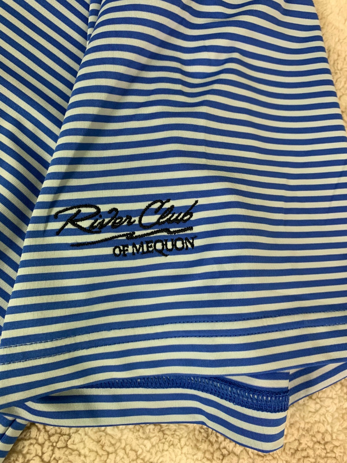 👕👕👕👕👕👕👕Mens FootJoy Polo White/Blue Stripes Size Large👕👕👕👕👕👕👕👕