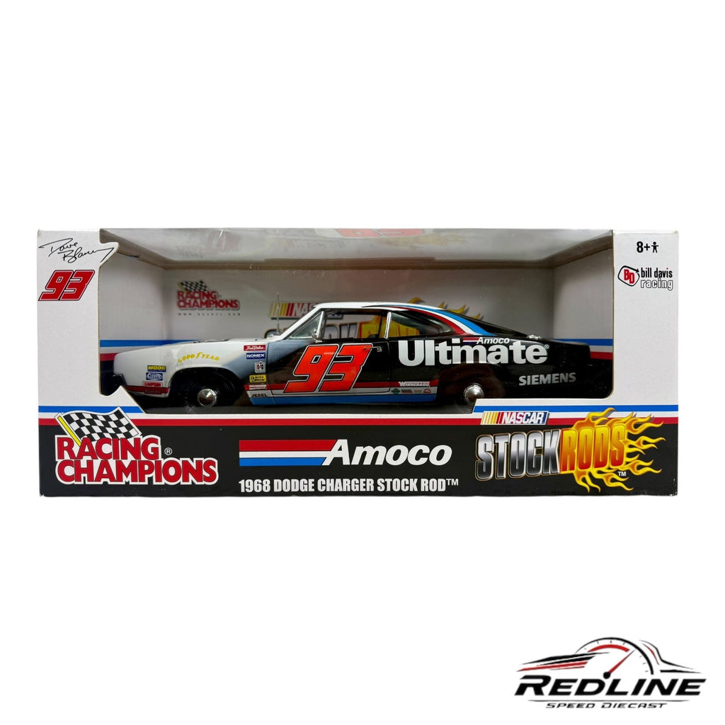 🇺🇸RACING CHAMPIONS Amoco 1968 Dodge Charger Stock Rod 1:18 B3🇺🇸