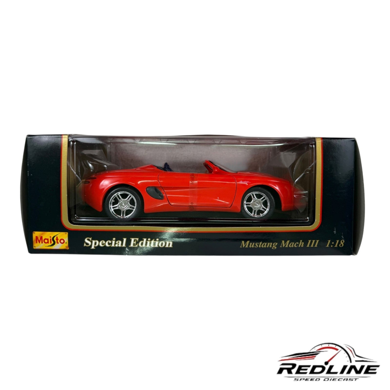 🐎🐎🐎Maisto Special Edition Mustang Mach III Red 1:18 TV🐎🐎🐎