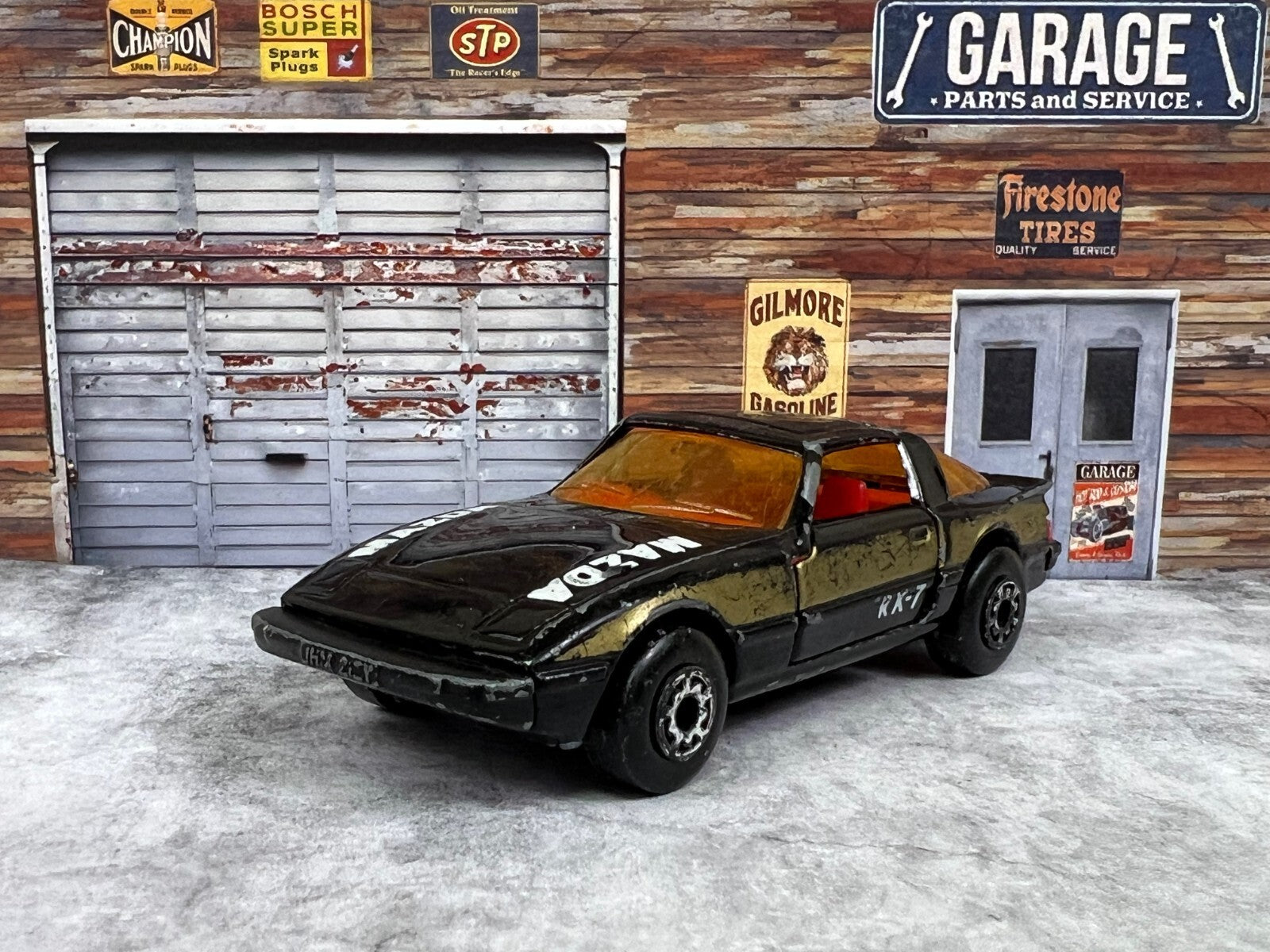 🔥🔥🔥Matchbox Lesney Superfast Mazda RX-7 Black & Gold Macau 1979 C9🔥🔥🔥
