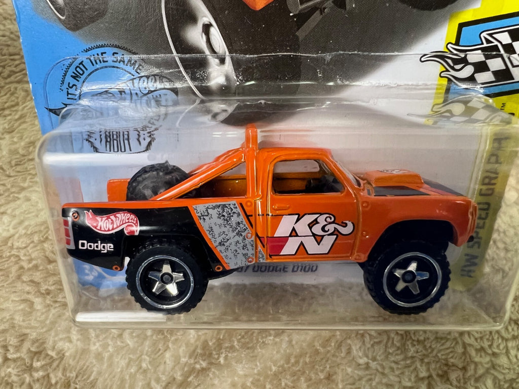 🔥🔥🔥Hot Wheels 2019 '87 Dodge D100 #128/250 Orange K&N HW19🔥🔥🔥